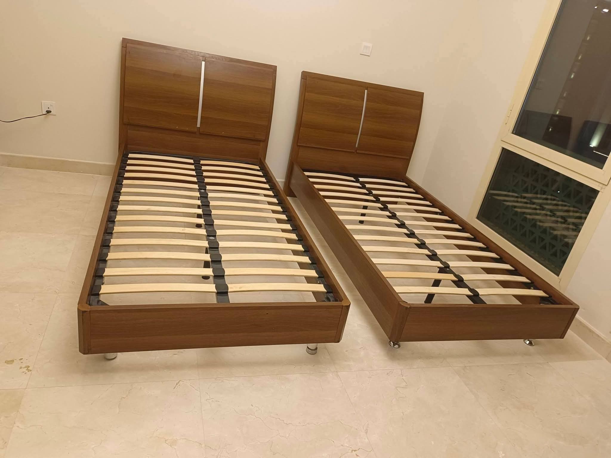 Used single bed frame with mattress 100×200cm